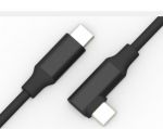 USB-C straight to USB-C Angled Cable 16' BlackSupports 5Gbps and 3A Charging Compatible with Oculus Quest