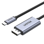 Unitek V1409A USB-C to DisplayPort Adapter Cable (4K 60Hz) 2M(6.6ft) Grey & Black