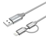 Unitek  Y-C4031SL USB to Micro USBCable + Lightning Adapter  Silver 3f
