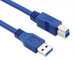 USB 3.0 Cable AM/BM 1.5' Blue