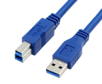 USB 3.0 Cable AM/BM 10' Blue