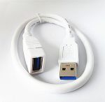 USB3.0 AM to AF Extension Cable 1.5' White