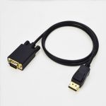 DP to VGA Cable Male to Male 6ft Black