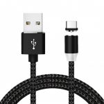 USB-A to USB-C Magnetic Cable 6' Black