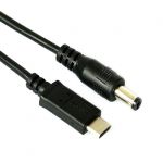 USB-C 3.1 Male to DC Cable 3.3' Black