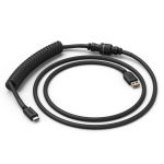 Glorious GLO-CBL-COIL-BLACK Coil Cable Phantom Black USB-C with Aviator Connectors