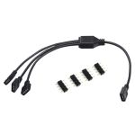 MC F04-RGB0330-2P 1 to 3 RGB Splitter Cable with Male Pins 30cm 2-Pack Black