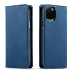 Leather Wallet Folio Case for iPhone 15  with Card Slot (PU+TPU) Dark Blue