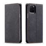 Leather Wallet Folio Case for iPhone 15  with Card Slot (PU+TPU) Black