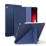 Multi-Fold Leather TPU iPad Air 2019/Pro 10.5in Case Dark Blue