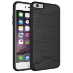 iPhone 7/8  Plastic Case w/Card Slot Black