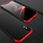 iPhone X/XS Full Cover Phone Case Black and Red