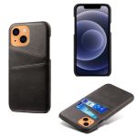 PU Leather Protctive Case for iPhone 13 with 2 Card Holder Black