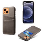 PU Leather Protctive Case for iPhone 13 with 2 Card Holder Grey