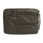 13in laptop sleeve with multi-pocket and handle Black