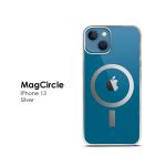 Silver iPhone 13 MagCircle MagSafe PC Electroplating Case