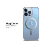 Silver iPhone 13 Pro MagCircle MagSafe PC Electroplating Case