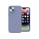 iPhone 15 (6.1in) Silicone Magnetic Case (Compatible with 
Magsafe) Lavender Gray