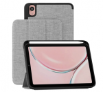 Soft TPU Trifold  Back Cover Case for iPad Mini 6with Pencil Holder 8.3in Grey