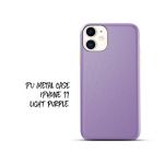 iPhone 11 PU Metal Case Light Purple