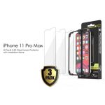 iPhone 11 Pro 3-Pack Max 9H Tempered Glass Screen Protector with Easy Installation Frame Clear