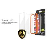 iPhone 11 Pro 3-Pack 9H Tempered Glass Screen Protector with Easy Installation Frame Clear