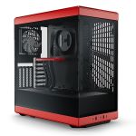 HYTE CS-HYTE-Y40-BR Y40 Mid-Tower Computer Case Red & Black Includes PCIe 4.0 x16 Riser Cable 2x USB-A 1x USB-C 1x 3.5mm Audio