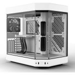 HYTE CS-HYTE-Y60-WW Y60 Mid-Tower Case Snow White PCIe 4.0 x16 Riser Cable Included 2x USB-A 1x USB-C 1x 3.5mm Audio
