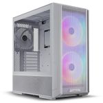 Lian-Li LANCOOL 216RW ATX Mid Tower Computer Case Tempered Glass & Steel 2x 160mm ARGB Fans 1x Rear 140mm Fan