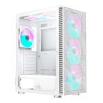 Montech X3 MESH (W) Tempered Glass ATX Mid-TowerComputer Case White 1x Audio In 1x Audio Out 2x USB 2.0 1x USB-A 3.2 Gen 1