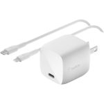 Belkin WCH001DQ1MWH-B5 Mobile Boost Charge 30W USB-C Wall Charger + USB-C To Lightning Cable White