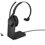 Jabra Evolve2 55 Headset - Mono - Wireless - Bluetooth - 98.4 ft - 20 Hz - 20 kHz - On-ear - Monaural - Supra-aural - MEMS Technology  Noise Cancelling Microphone - Noise Canceling