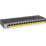 Netgear 16-Port 183W PoE/PoE GS116PP-100NAS16 x Gigabit Ethernet Network - Twisted Pair - 2 Layer Supported