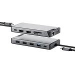 Alogic Universal 12-in-1 Mini Dock - DV3 - Triple Full HD Display - for Notebook - SD  microSD - 100 W - USB Type A  USB Type C - 3 Displays Supported - 1920 x 1080 - 3 x USB Type-A Por