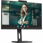 AOC Q27P3CW 27in (27in Class) Webcam UW-UXGA LCD Monitor - 16:9 - Textured Black - In-plane Switching (IPS) Technology - 2560 x 1440 - 16.7 Million Colors - Adaptive Sync - 350 Nit - 4