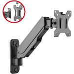 Aluminum Wall Mount Gas Spring Monitor Arm - 17in to 32in - Detachable & Rotatable VESA Plate 75x75mm 100x100mm