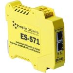 Brainboxes Isolated Industrial Ethernet to Serial 1xRS232/422/485 + Ethernet Switch - DIN Rail Mountable - PC  Linux - 1 x Number of Serial Ports External - TAA Compliant