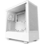 NZXT CC-H51FW-R1 H Series H5 (2023) Flow RGBEdition ATX Mid Tower Chassis White Color 1 x USB-A 3.2 Gen 1