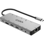 CODi 13-in-1 Multi-Port Adapter - Memory Card Reader - SD  microSD (TransFlash) - 100 W - USB Type C - 4 Displays Supported - 4K - 3840 x 2160 - USB Type-A - USB Type-C - Network (RJ-45