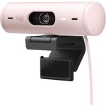 Logitech BRIO 500 Webcam - 4 Megapixel - 60 fps - Rose - USB Type C - 1920 x 1080 Video - Auto-focus - 4x Digital Zoom - Microphone - Notebook  Monitor  Display Screen