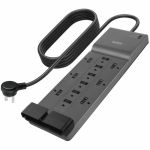 Belkin Connect 12-Outlet Home/Office Surge Protector with 8-Foot Cord - Black - 12 x AC Power - 3940 J - 120 V AC Input - 8 ft - Wall Mountable