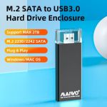 M.2 NGFF SSD Enclosure 5Gbps Black USB3.0 to Single Bay