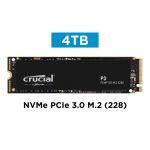 Crucial CT4000P3SSD8 P3 4TB PCIe M.2 2280 Solid State Drive Reads 3500 MB/s Writes 3000 MB/s