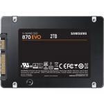 Samsung MZ-77E2T0B/AM 2TB 870 EVO 2.5in Solid State Drive SATA 3 6Gbps 1GB LPDDR4 Cache Up to 560 MB/s Reads