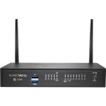 SonicWall TZ370W Network Security/Firewall Appliance - Intrusion Prevention - 8 Port - 1000Base-T - Gigabit Ethernet - 384 MB/s Firewall Throughput - Wireless LAN IEEE 802.11ac - AES (1