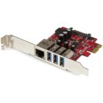 StarTech.com 3 Port PCI Express USB 3.0 Card + Gigabit Ethernet - 5Gbps - Running low on expansion slots? Merge USB 3.0 and GbE into a single PCIe combo card - 3 Port PCI Express USB 3.