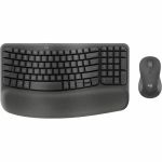 Logitech Wave Keys MK670 Keyboard & Mouse - USB Wireless Bluetooth Keyboard - English (US) - USB Wireless Bluetooth Mouse - Optical - 4000 dpi - 3 Button - Scroll Wheel - AA  AAA - Comp