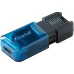 Kingston DataTraveler 80 M 64GB USB 3.2 (Gen 1) Type C Flash Drive - 64 GB - USB 3.2 (Gen 1) Type C - 200 MB/s Read Speed - 200 MB/s Write Speed