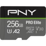 PNY PRO Elite 256 GB Class 10/UHS-I (U3) microSDXC - 100 MB/s Read - 90 MB/s Write - Lifetime Warranty