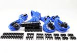 MC F04-240BL-KIT Premium Sleeved PSU Cable Extension Kit 24-pin 30cm 8-pin 4+4 45cm 8-pin 6+2 45cm Blue